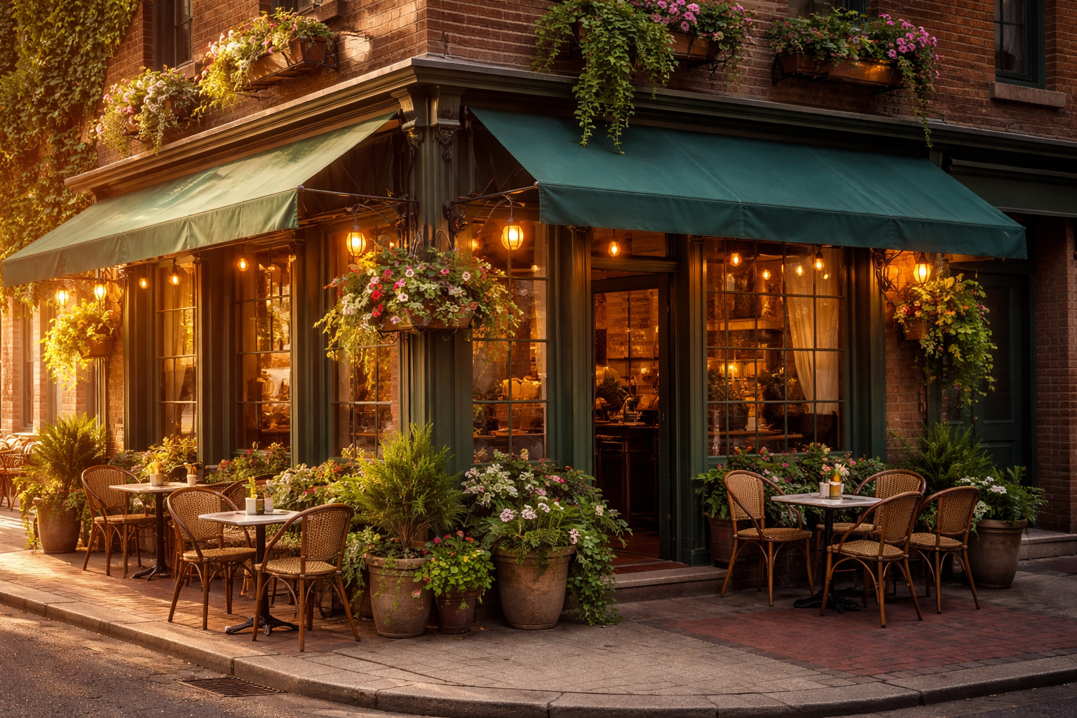 Corner Cafe with No Signs